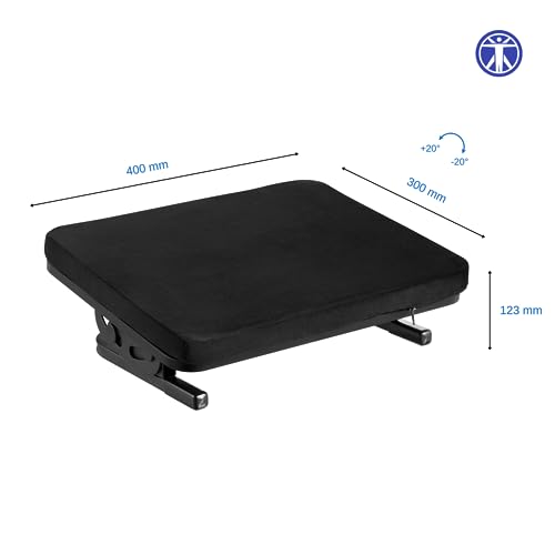 Image of ErgoYou - Soft Cushioned Tiltable Ergonomic Footrest - Comfortable & Angle Adjustable for Home & Office Use - Thighs & Back - Removable & Washable Cushion Cover