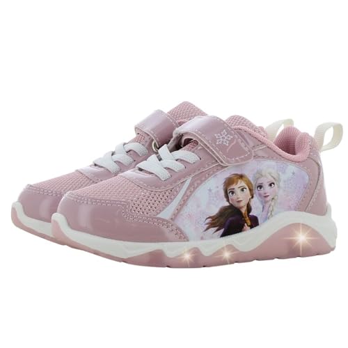 Leomil Frozen Zapatos Elsa Zapatos con Luces niñas 30, Ideal para la Escuela y el Tiempo Libre, Morado