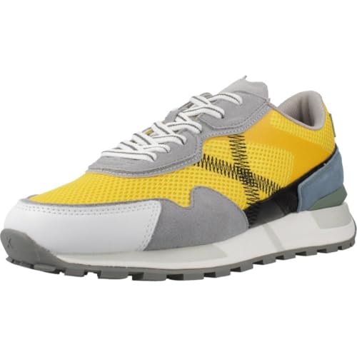 Baskets Munich Pulsar 8211019 pour homme en mesh et suède jaune