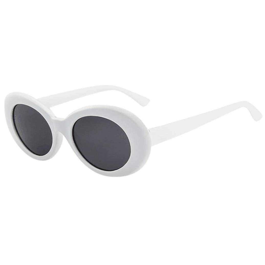 Clout Goggles Unisex Sunglasses Rapper Oval Shades Grunge Glasses Retro Vintage Lightweight UV Protection Eyes Protected Round Frame