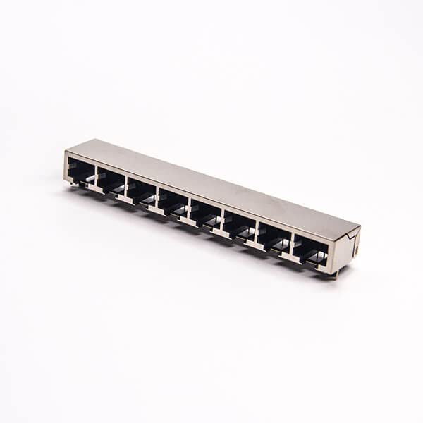 30PCS 8 Port RJ45 Socket 90 Degree 8p8c Shielded DIP Type PCB Mount Network Connector
