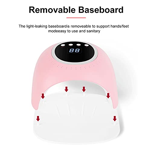 Kabellose UV LED Lampe, 60W Wiederaufladbarer Nageltrockner für Gel Nagellack, Schnell Trocknendes Gel Nagellicht mit 4… – Bild 6