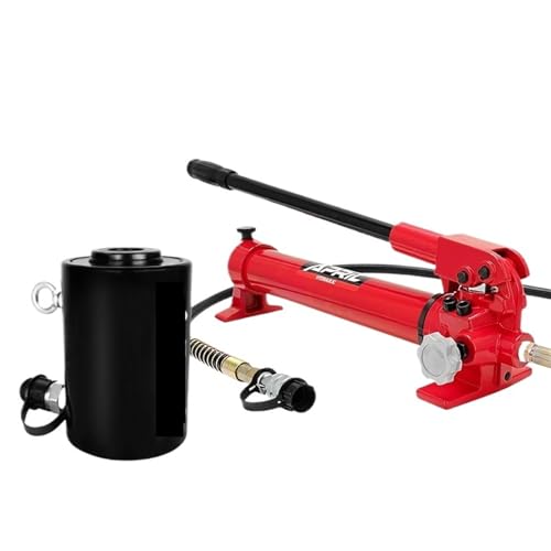 Pompa Manuale Idraulica Ad Alta Pressione 700Kg/cm² 900CC, Martinetto Di Sollevamento Idraulico Con Cilindro Idraulico A Foro Cavo Da 20 Tonnellate Da 50 Mm