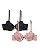 Produktbild Amazon-Marke: Iris & Lilly Damen Pushup-BH aus Mikrofaser, 2er-Pack, Mehrfarbig (Black /Nostalgia Rose), 80B, Label: 36B