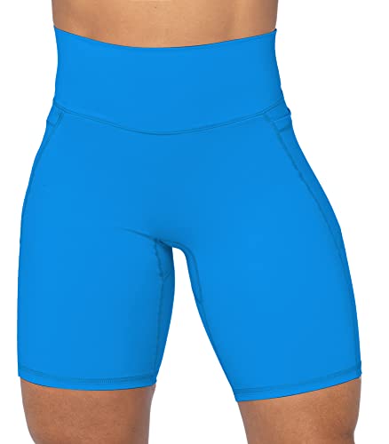 Image of Sunzel No Front Seam Biker Shorts for Women with Pockets, Yoga Workout Gym Bike Shorts with Tummy Control | 3, 5 Or 8-Inch Inseam, High Waisted, No Front Seam, Side Pockets, Buttery Soft, Compression Fit, Squat Proof, Tummy Control