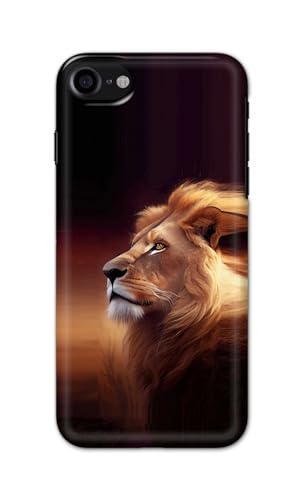Image of PRINTFIDAA Printed Hard Back Cover Case for Apple iPhone 7 | iPhone 8 | iPhone SE 2020 | SE2 2020 | iPhone SE3 2022 Back Cover (Danger Lion) -112
