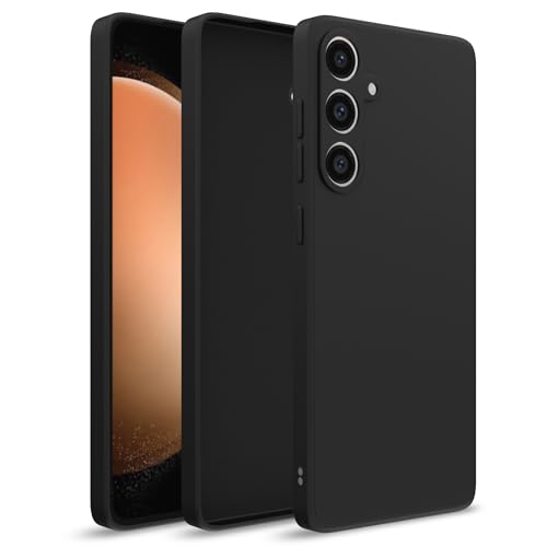 Image of Outlouders Back Cover for Samsung Galaxy S23 FE 5G | Camera Protection | Durable Soft Matte Silicone Bumper Case (Black)