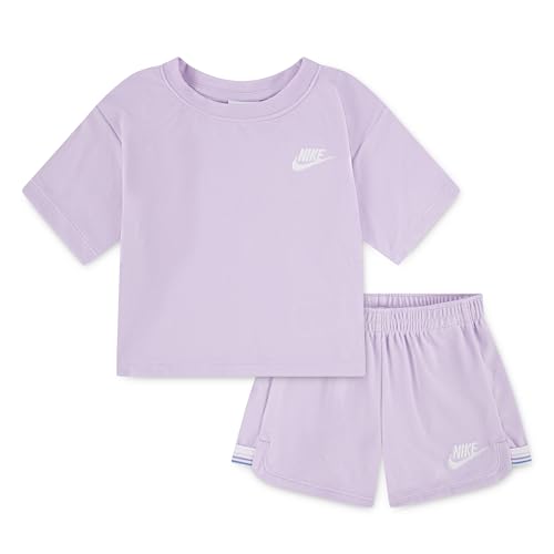 Image of Nike 2 Piece Set Baby Doll Terry Shirt and Shorts Set 5