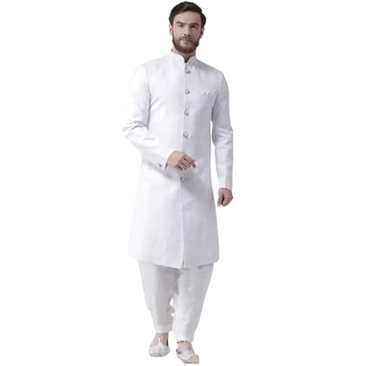 hangup men sherwani indo, Color White, Size 36 (WhiteSherwani23)