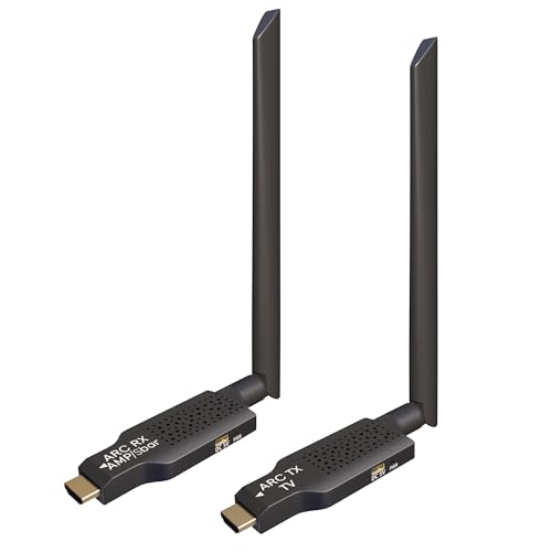 YEUGICEO 2.4GHz Wireless ARC Transmitter Receiver Kit for TV Projector,164Ft Transmission,CEC Volume Control, TV Projector ARC Output, Soundbar Amplifier ARC Input (Only Audio)