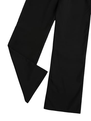 Image of Milumia Girl Casual High Waist Flowy Wide Leg Dress Pants Palazzo Pants Trousers