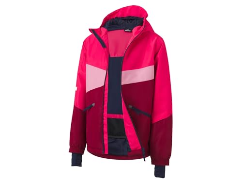 Crivit Casaco de esqui para meninos e jovens, casaco de esqui para meninas, material exterior impermeável, Rosa abstrato (134/140)