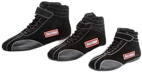 RaceQuip Race Shoes Euro Carbon-L Series SFI 3.3/5 Certified Black Size 7 30500070