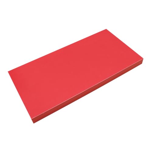 Étagère murale bois massif rouge, bibliothèque simple couche suspendue solide - 2