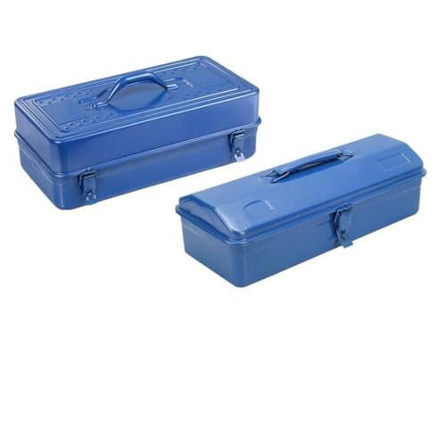 Cassetta portautensili portatile in metallo per una conservazione efficiente, per chiavi, cacciaviti e altro, dotata di comoda maniglia e chiusura sicura (42 x 16 x 12 cm)