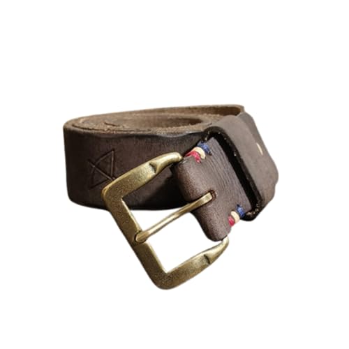 Ceinture vintage gravée personnalisée en cuir et laiton cadeau idéal