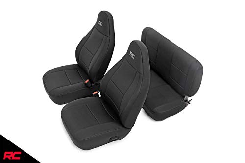 Rough Country Neoprene Seat Covers | (fits) 2003-2006 Jeep Wrangler TJ | 1st/2nd