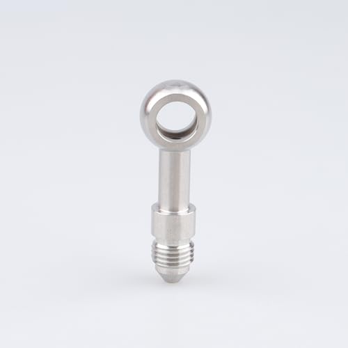 Image of Stainless Steel Banjos Brake Fitting Straight -4 AN Male Flare 7 /16-20 Thread AN4 10.2mm Hole Diameter