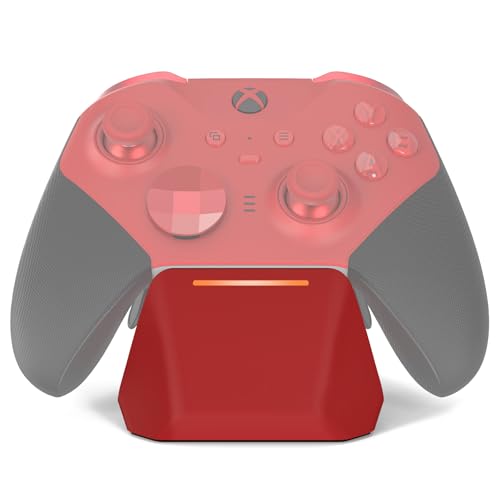 OSTROGEAR Station de Charge pour Xbox Elite Series 2 Manette, Chargeur Support de Chargement Magnétique pour Xbox Elite Series 2 Core Controller avec Câble Type C-Rouge