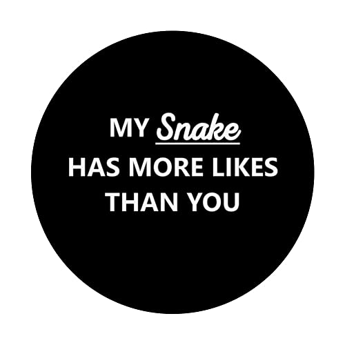 Social Media My Snake Has More Likes Than You PopSockets Swappable PopGrip, Black - Image 3