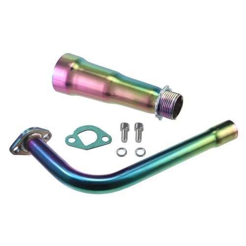 Image of Colorful 3 Stage Exhaust Header Pipe,For Predator 212cc 196cc Go Kart& Mini Bike, For Coleman Powersports CT200U,CT200U-EX,BT200X, For Honda GX160,GX200
