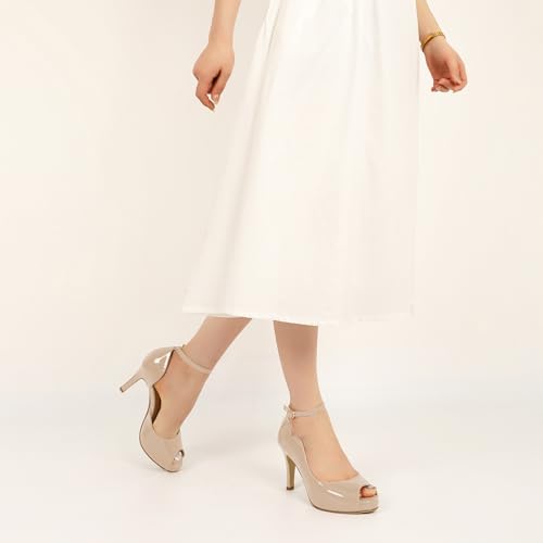 Image of AUMOTED High Heels Pumps Platforms Shoes for Party Daily 3.4 inch Dressy Pumps