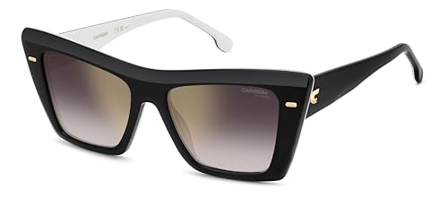 Carrera 3046/S Lunettes de Soleil Femme Noir Blanc 54-17-140 protection UV