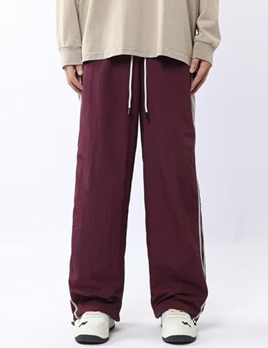 ZAFUL Men's Parachute Joggers Pants Striped Baggy Sweatpants Y2k Elastic Waist Track Pants Streetwear2
