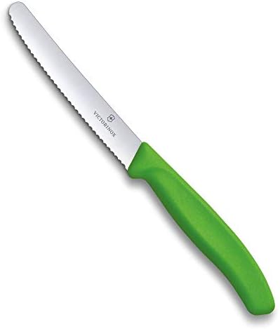 Victorinox 6.7836.L114 Tomato Utility Knife Serrated Edge Green, 11 cm