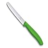Victorinox 6.7836.L114 Tomaat Utility Mes Gekartelde Rand Groen, 11 cm
