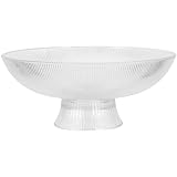 Verre transparent texturé : Fabriqué en verre à haute transparence avec texture verticale délicate, ce bol décoratif allie esthétique et fonctionnalité, sublimant la présentation tout en offrant une finition lisse et agréable au toucher