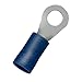 ASI 2052350 Type BF-M8 Ring Terminal, 8 mm Stud Size, 16-14 AWG, 26.4 mm Length, Blue (Pack of 100)