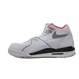 Nike Men's Air Flight 89 Basketball Shoes, White/Silver-White, 13 M US
