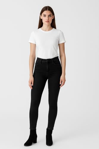 Image of DHYANAM Cotton Denim Jeans for Women - Classic Skinny Fit & Ankle Length Bottom Wear Ladies Outfit