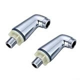 Zilimontt 2 Stück Chrom-Messing-Deck-Montage-Bade-Einfüller, Duscharmatur, Wasserhahn-Beine, Adapter-Verlängerung für Wandmontage, freiliegende Duschen und traditionelle Badewannenarmaturen