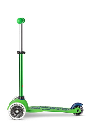 Image of Micro Kickboard | Mini LED Kids Scooter for Ages 2-5 | Children up to 110 lbs | 3 Wheel Lean-to-Steer Design | Adjustable T Bar | Smooth Ride, Motion Activated PU LED Wheels | Swiss Design