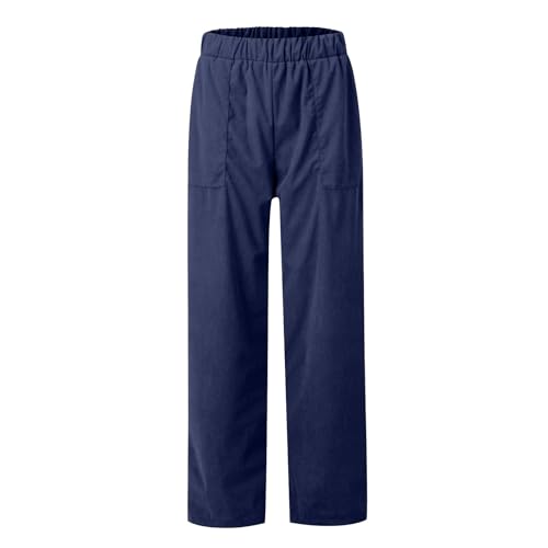 Track Pants Women Loose Corduroy Elastic Waist Pants Trendy Pull On Lounge Pant Straight Leg Work Fall Pant4