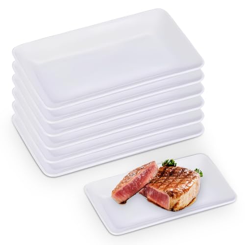Servierplatte Porzellan, 6 Stück Kuchenteller, Keramik-Dessertteller...