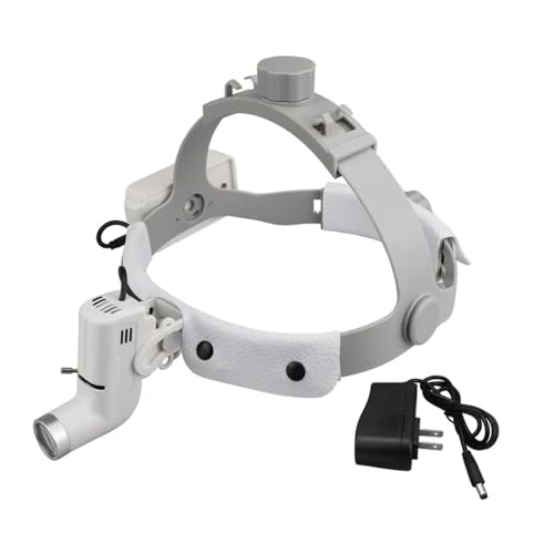 5W LED Head Light Lamp for Binocular Loupes Brightness Spot Ajustable Lab Headlamp Surgical Magnifier Headlight (White)