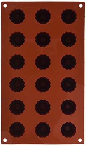 Silikomart 20.033.00.0060 SF033 Moule Forme Bordelaise Taille Mini 18 Cavités Silicone Terre Cuite