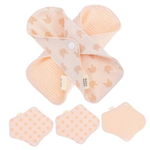 Hemobllo 5 piezas Compresas de Algodón Orgánico Lavables Reutilizables Absorbentes y Transpirables para Uso Femenino Menstruación y Postparto Diseño Plegable y Portátil