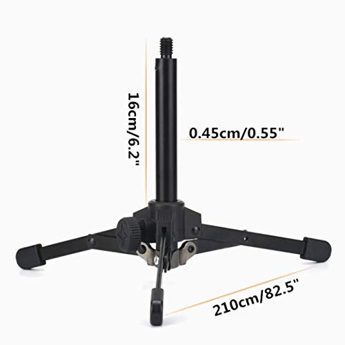 Vilihy Foldable Tripod Desktop Microphone Stand Holder Include Microphone Clip Phone Clip #TOP3