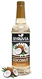Syruvia Coconut Syrup for Coffee – Creamy Coconut Coffee Syrup Flavor, 25.4 fl oz, Kosher, Gluten Free, Ideal for Coconut-Infused Coffee, Drinks, Desserts, and More, No Coloring