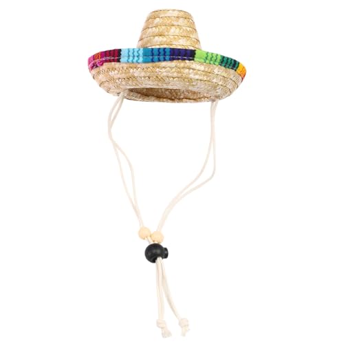 LIOOBO Dog Hat Dog Sombrero Cap Funny Costume Chihuahua Clothes Mexican Party Decorations