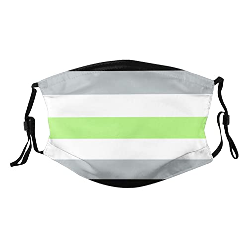 Agender pride flag LGBTQ Adult Dust Mask Adjustable Dust Face with 2 Filter8