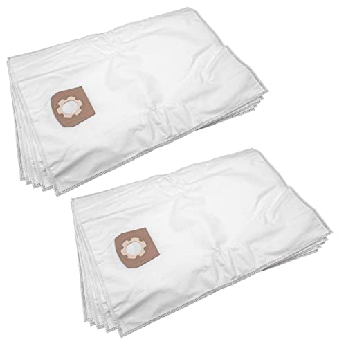 vhbw 10x Bolsa aspiradora compatible con Kärcher NT 65/2 Eco Tc, NT 65/2 Eco Me Tc aspiradora - vellón micro, capacidad de 30 l, 33 cm x 27 cm, blanco