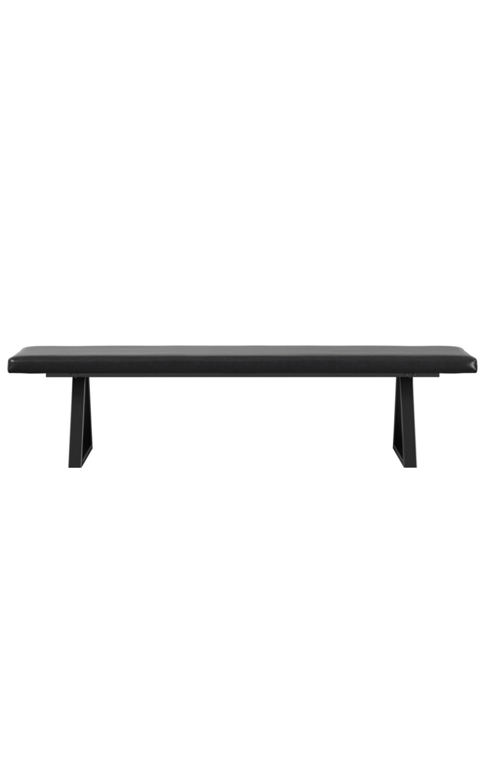 Banco Hyde con cojín de poliuretano y estructura de metal para comedor moderno