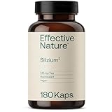 effective nature - Silizium Kapseln Hochdosiert - 180 Stk. aus Bambusextrakt - 500 mg Bambus Silizium pro Tag - mit Zink zur Unterstützung normaler Knochen, Haare, Nägel & Haut - Vegan