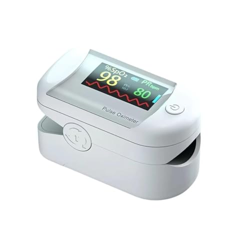 Haftek Pulse Oximeter – Fingertip Oxygen Monitor with OLED Display – Accurate SpO₂, Pulse Rate & Perfusion Index – One-Button Use, Lightweight & Portable – With Video Instructions – Adults & Children