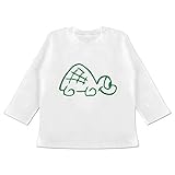 Tiermotive Baby - Schildkröte - 3/6 Monate - Weiß - Comic - BZ11 - Baby T-Shirt Langarm
